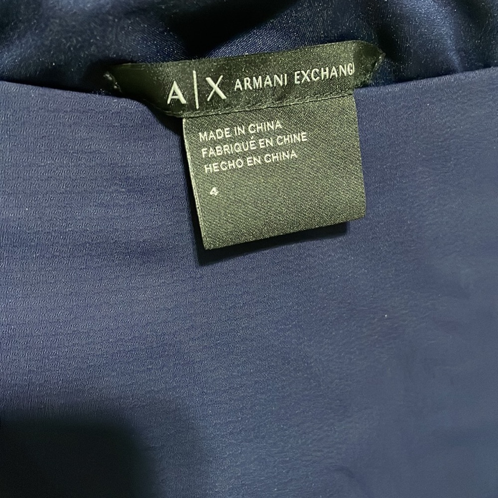 Armain Exchange Skirt, lined, navy striped, size 4, mini skirt - Picture 3 of 5